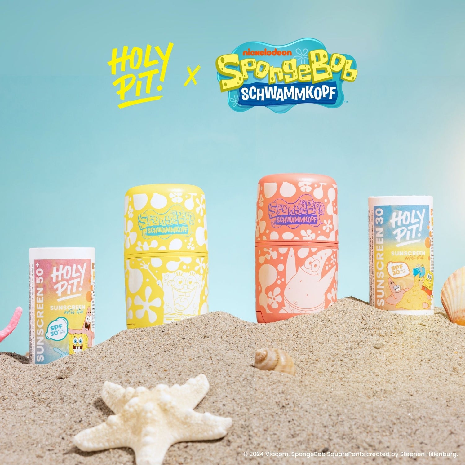 HOLY PIT SpongeBob Deo Sonnenschutz für Kinder